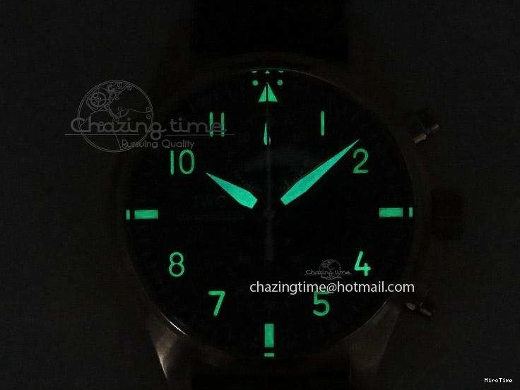 MIROTIME 0321 Youthful Pilot Chrono RG 3878 Gray Dial on Light Brown Leather Strap A 7394